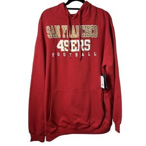 Fanatics San Francisco 49ers Men's Hoodie NFL Logo Drawstring Hood 2X- New